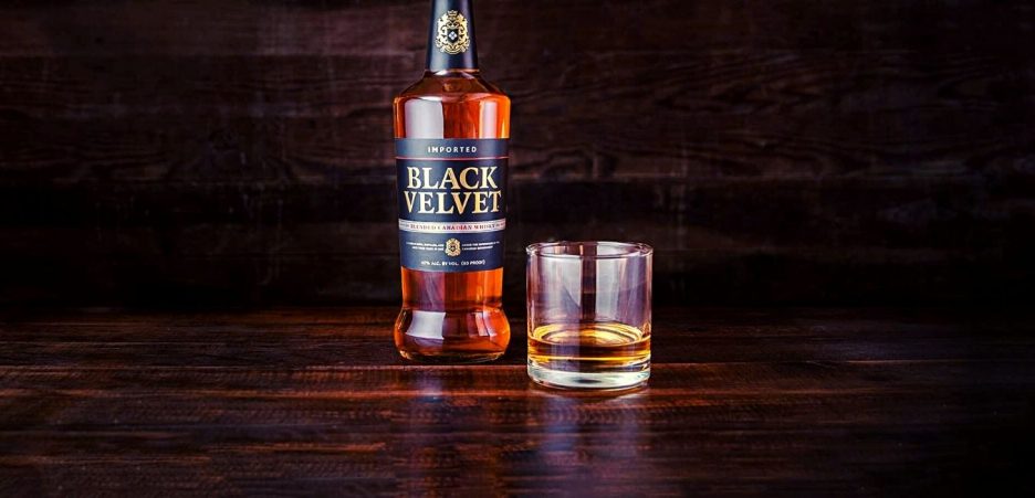 black velvet whiskey bottle
