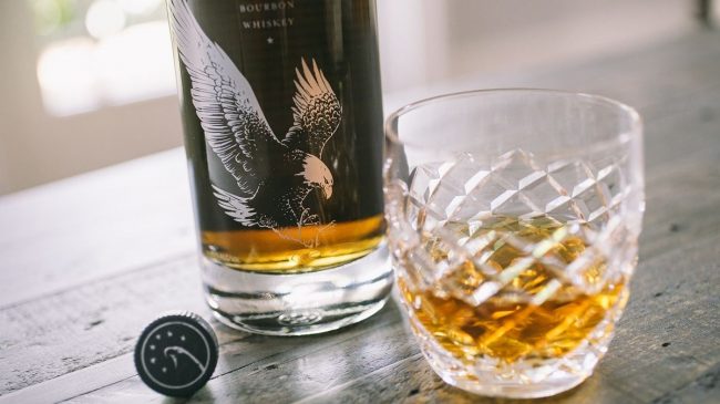 eagle rare bourbon on table