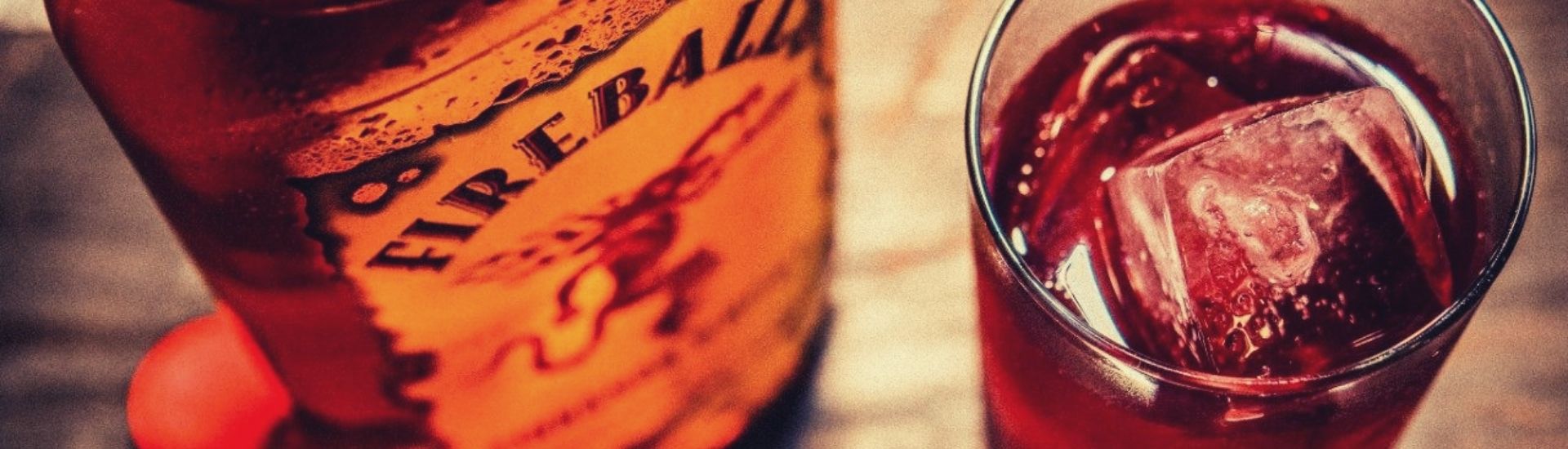 fireball cinnamon whisky on glass