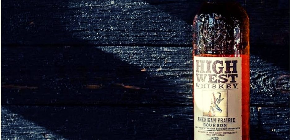 high west whiskey bottle on floor