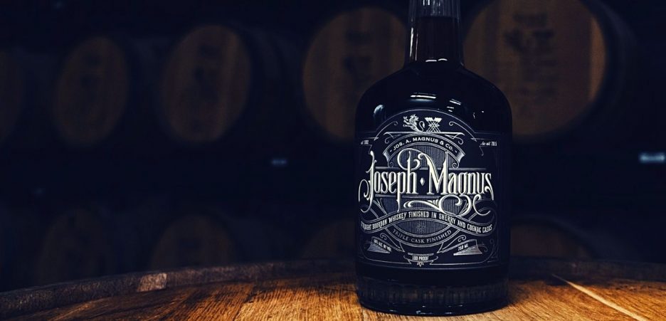 joseph magnus bourbon bottle and barrels