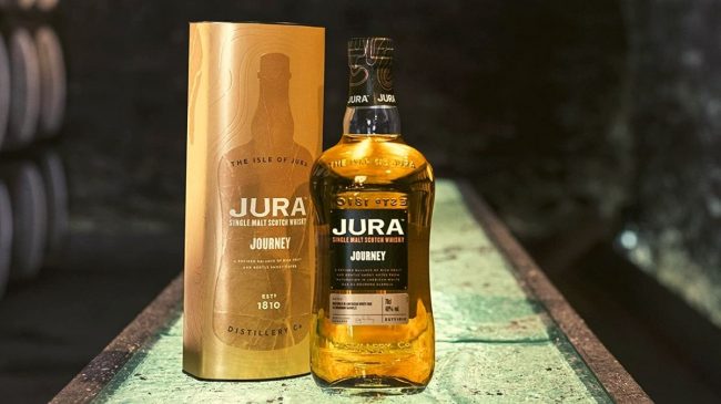 jura journey whisky bottle and packet