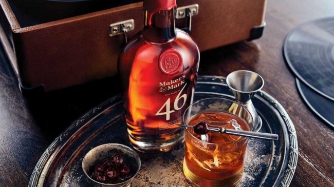 makers mark 46 with glass