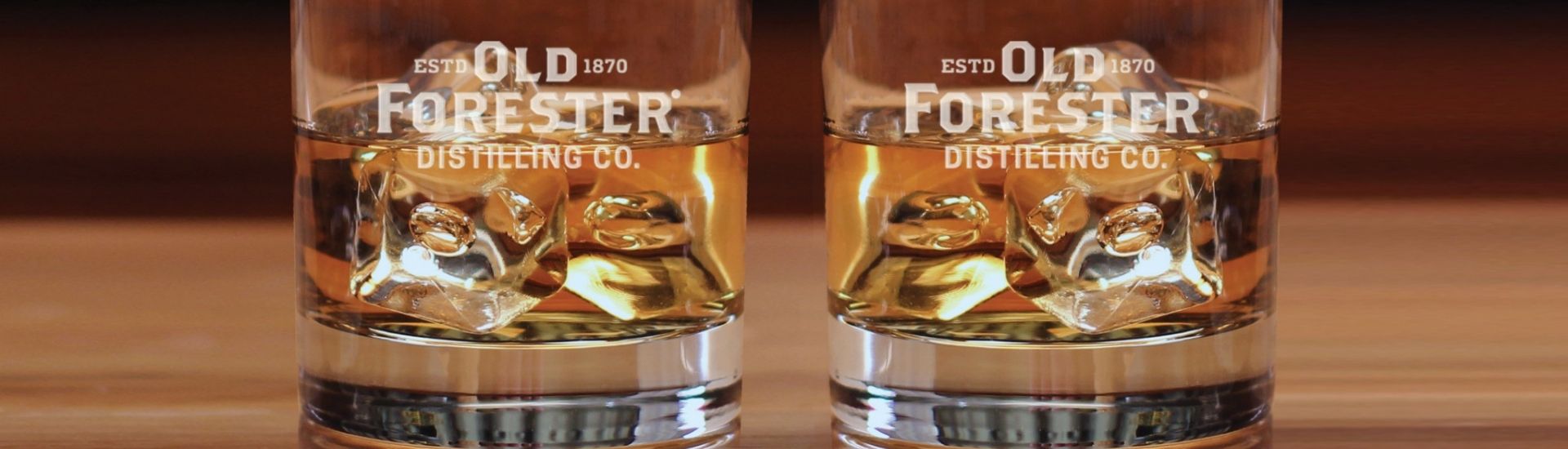 old forester bourbon on glass