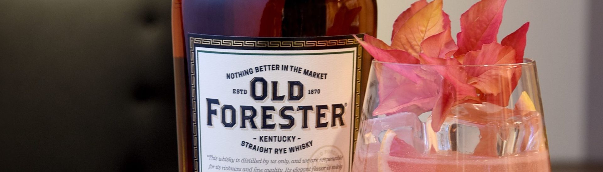old forester bourbon with glass