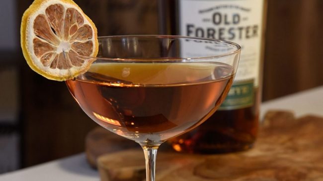 old forester bourbon with lemon